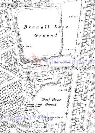 Sheffield - Sheaf House Grounds : Map credit Old-Maps.co.uk historic maps